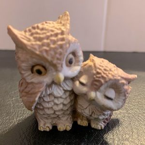 Vintage Mom Owl with Baby